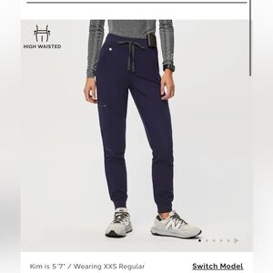 High waisted Zamora Jogger Scrub Pants